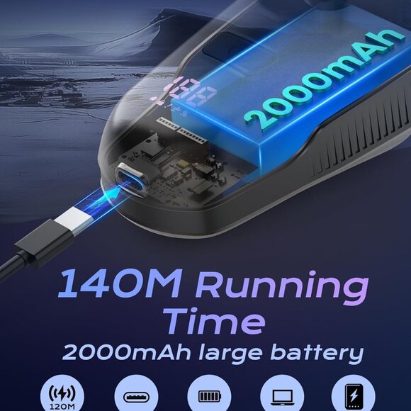 Head Shavers for Bald Men - 5-in-1 Electric Head Shaver Grooming Kit - Picture 7 of 9